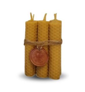 6 velas de miel de 10cm x 2cm