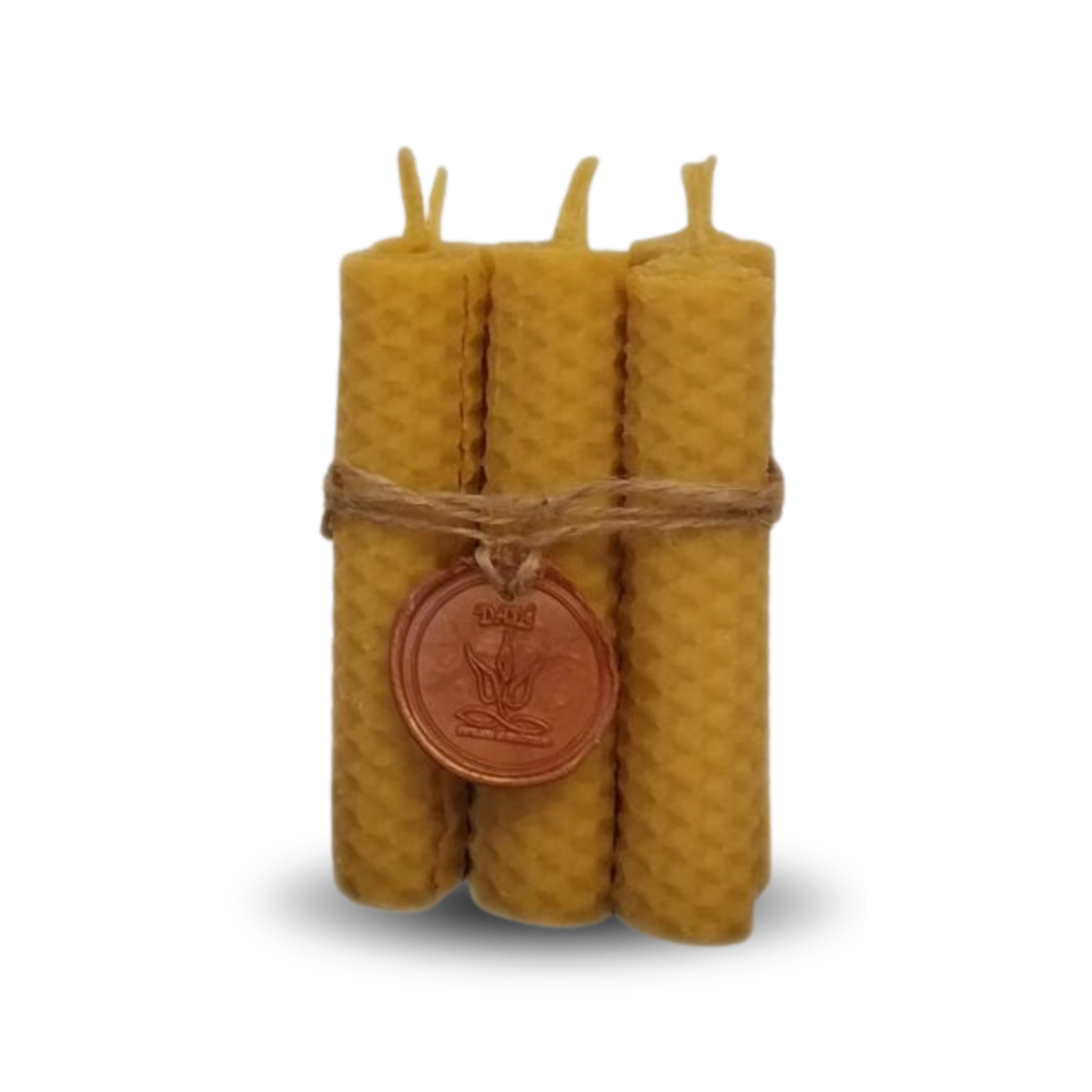 6 velas de miel de 10cm x 2cm